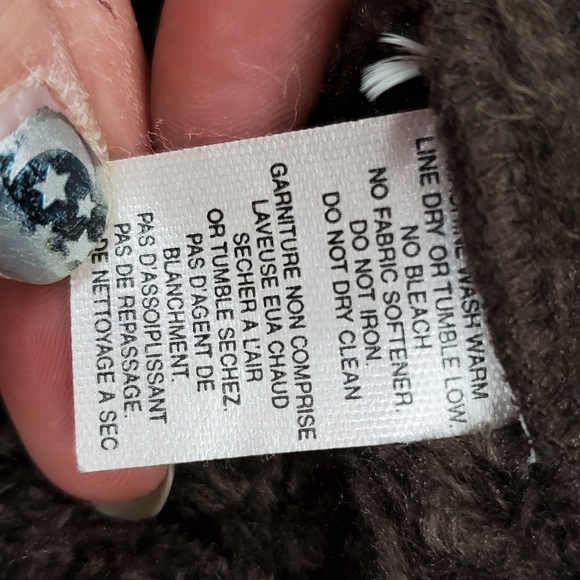 Black Diamond Teddy bear fleece front zip jacket size medium - Picture 8 of 9